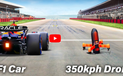 Camera Drone Chases F1 Champion Max Verstappen